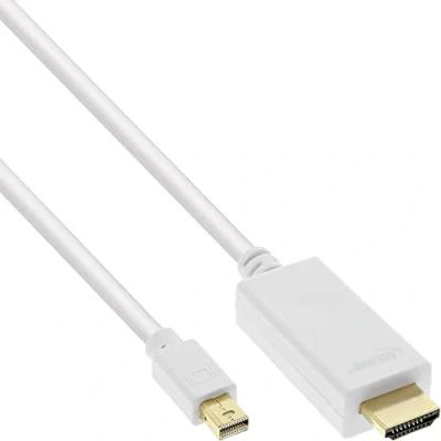 Afbeelding van Premium Mini DisplayPort 1.2a naar HDMI 2.0 kabel (4K 60 Hz) / wit 1 meter