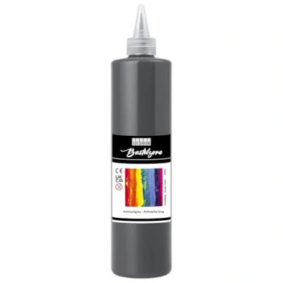 Afbeelding van SÜDOR acrylverf, 500 ml, voordelige hoogwaardige kunstenaarsverf, knutselen, (rook, antraciet (grijs))