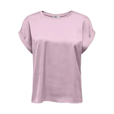 Afbeelding van ONLY ONLLIEKE S/S SATIN MIX Top WVN NOOS Dames Cradle Pink