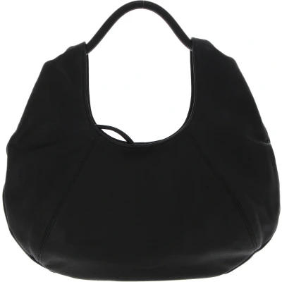 Afbeelding van FREDsBRUDER Leren Schoudertas Hibicy Hobo Black Zwart