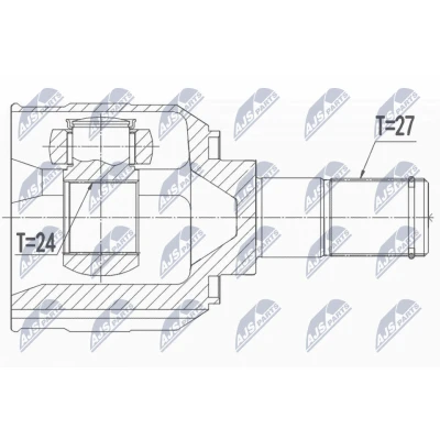 Afbeelding van Aandrijfas NTY NPW HY 558