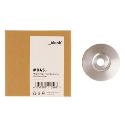 Afbeelding van _blank #045si 45 rpm Single Adapter Puck voor 7&#039; Platen Aluminium 3,5 cm diameter Zilver