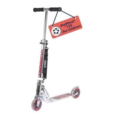 Afbeelding van Hudora Big Wheel Scooter 125 mm, kinderstep, zilver, 14200