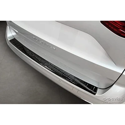 Afbeelding van Avisa Zwart Chroom RVS Achterbumperprotector voor Volkswagen Multivan T7 2021 &#039;Ribs&#039;