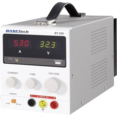 Afbeelding van Basetech BT 305 Labvoeding, regelbaar 0 30 V/DC 5 A 150 W Aantal uitgangen: 1 x