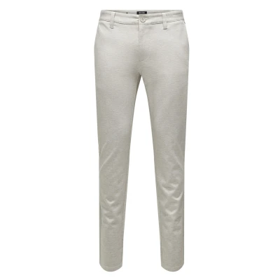 Afbeelding van ONLY &amp; SONS gemêleerde slim fit broek ONSMARK chinchilla