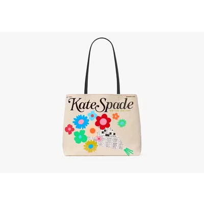 Afbeelding van kate spade new york Fresh Picks Printed Medium TOTE Shopper, Dames, Maat: One Size, Multi