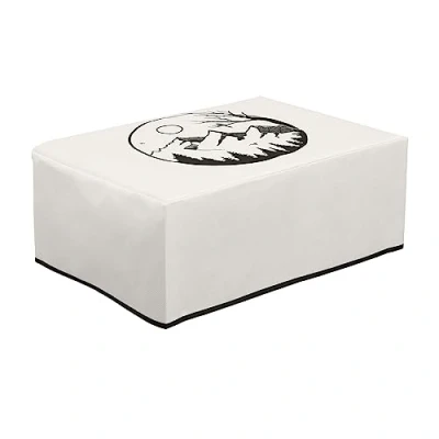 Afbeelding van kwmobile hoes geschikt voor HP DeskJet 2755e / 2720e 2710e 2820e Beschermhoes printer Cover in zwart wit 3x3 design