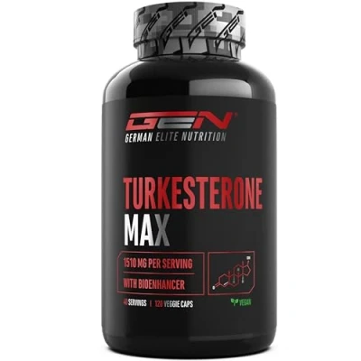 Afbeelding van Turkesterone Max 120 capsules Extra hoge dosering Met 1510 mg per dagelijkse portie Bioenhancer Zonder ongewenste toevoegingen Veganistisch