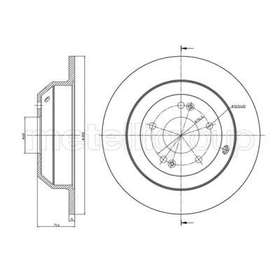 Afbeelding van Remschijf METELLI 23 1347C