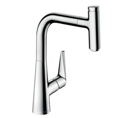 Afbeelding van hansgrohe Talis Select S Eengreeps keukenkraan (comfort hoogte 220 mm, met uittrekuitloop en slangbox) chroom