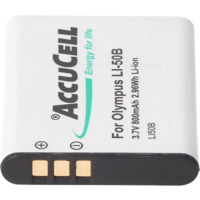 Afbeelding van Olympus Li 50B vervangende batterij van AccuCell voor 50B, D Li92, DB 100, VW VBX090, NP 150