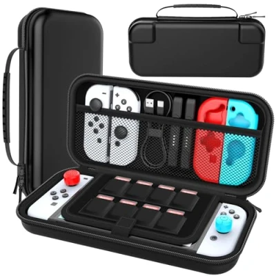 Afbeelding van HEYSTOP draagtas compatibel met Nintendo Switch/Switch OLED, beschermende harde draagbare reistas, tas Switch console en accessoires