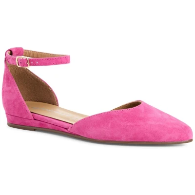 Afbeelding van Tamaris Ballerina ́s met bandjes, Dames, Maat: 37, Pink Veloursleer