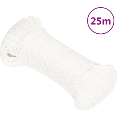 Afbeelding van vidaXL Boottouw 4 mm 25 m polypropyleen volwit