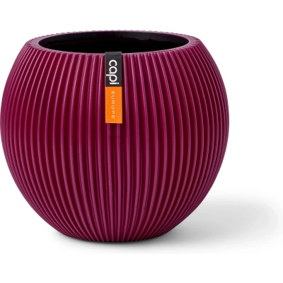 Afbeelding van Capi Europe Vaas bol Groove Colours 10x9 Paars