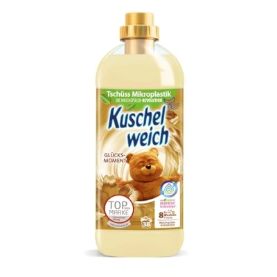 Afbeelding van Kuschelweich wasverzachter geluksmoment, huidvriendelijkheid dermatologisch getest, zonder microplastic, 1 liter, 38 wasbeurten