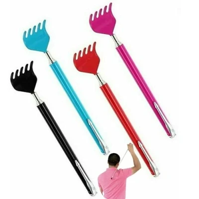 Afbeelding van 1x Willekeurige RVS Terug Scratcher Massager, Draagbare Uitschuifbare Scratcher, Metalen Compact Uitschuifbaar 14cm tot 36cm Krab Tool, Telescopische voor Menselijk Huisdier