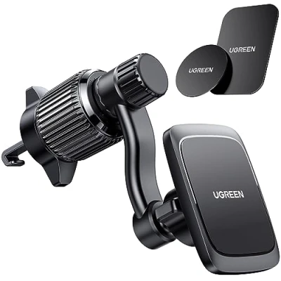 Afbeelding van UGREEN Auto Telefoonhouder Magneet Ventilatie 360 Draaibare GSM Houder met Sterke Magnetische Kracht en Metalen Haakclip Compatibel iPhone 15 Pro Max Plus 14 Galaxy F34 S23 Huawei Redmi enz.