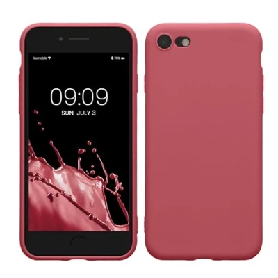 Afbeelding van kwmobile telefoonhoesje geschikt voor Apple iPhone SE (2022) / (2020) 8 7 Hoesje smartphone Precisie camera uitsnede In donkerroze