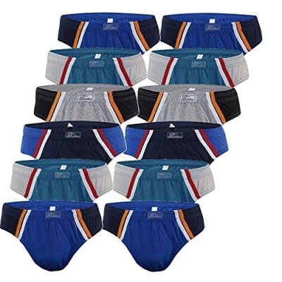 Afbeelding van BestSale247 Set van 3, 6 of 12 stuks herenslips, onderbroeken voor mannen, fijn geribbeld, ondergoed 100% katoen, stuks. Art. 570 liter, 3XL