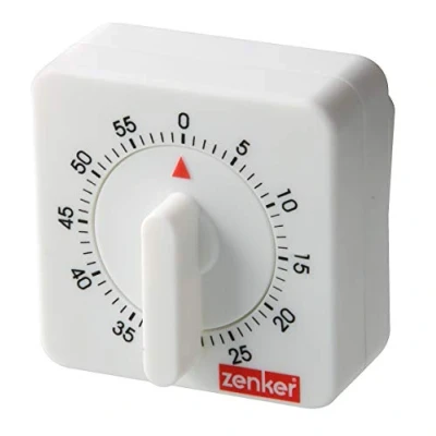 Afbeelding van Zenker Timer 60 min, ABS, wit, 1 stuk