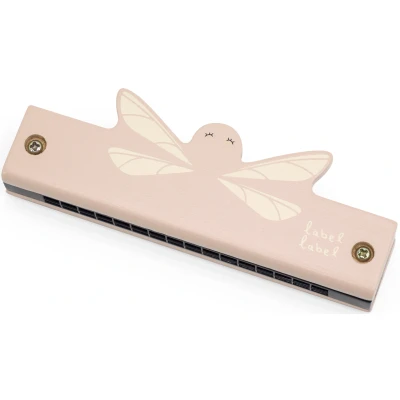 Afbeelding van Label Roze Houten Mondharmonica LLWT 04359