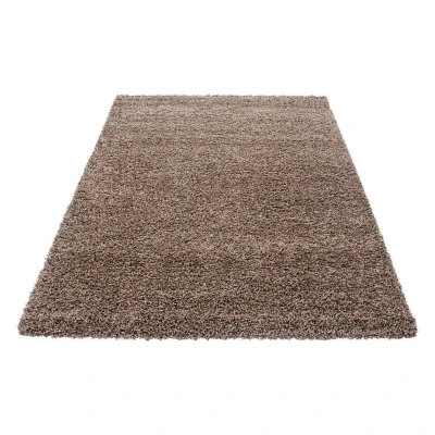 Afbeelding van Basic Shaggy vloerkleed Caramel Hoogpolig 140x200 cm