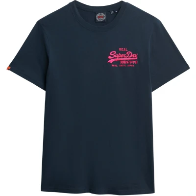 Afbeelding van T shirt met Geborduurd Vintagelogo en Relaxte Pasvorm Blauw Grootte: Xxxl