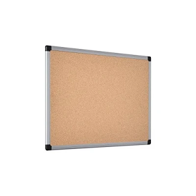 Afbeelding van Bi Office Maya Prikbord, Zelfhelend Kurk, Geanodiseerd Aluminium Omlijsting, 60x45 cm