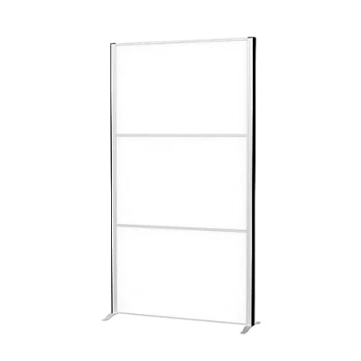Afbeelding van MAUL Maulconnecto Scheidingswand, 180 x 100 cm, whiteboard ruimteverdeler voor kantoor en bureau, thuiskantoor, vrijstaande met poten, ideaal als inkijkbescherming scherm