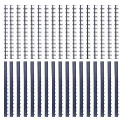 Afbeelding van ANGEEK 40 stuks 2,54 mm pin header mannelijke en vrouwelijke PCB broodplank voor Arduino Raspberry Pi Shield
