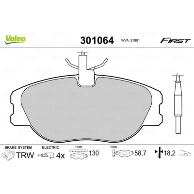 Afbeelding van Valeo Remblokset 301064