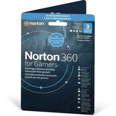 Afbeelding van Norton 360 for Gamers Nederlands, Frans Basislicentie 1 licentie(s) jaar