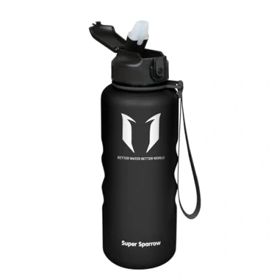 Afbeelding van Super Sparrow Waterfles Met Rietje 1500ml Niet Giftige BPA Vrije Tritan Sportwaterfles Lekvrije Gymfles