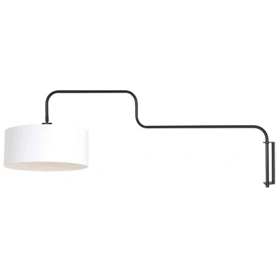 Afbeelding van Steinhauer Wandlamp Bloeba zwart met wit 4173ZW