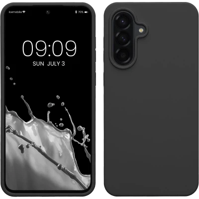 Afbeelding van kwmobile telefoonhoesje geschikt voor Samsung Galaxy A56 5G Hoesje met siliconen coating Smartphone case in donkergrijs
