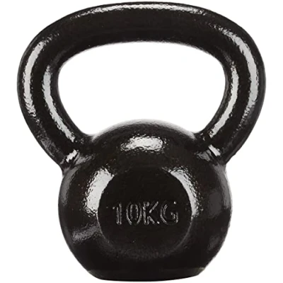 Afbeelding van Amazon Basics Kettlebell, 10 kg, gietijzer, zwart
