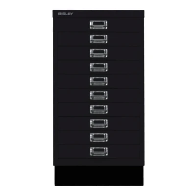 Afbeelding van BISLEY MultiDrawer, 29 delige serie met sokkel, DIN A3, 10 laden, metaal, 633 zwart, 43,2 x 34,9 67 cm