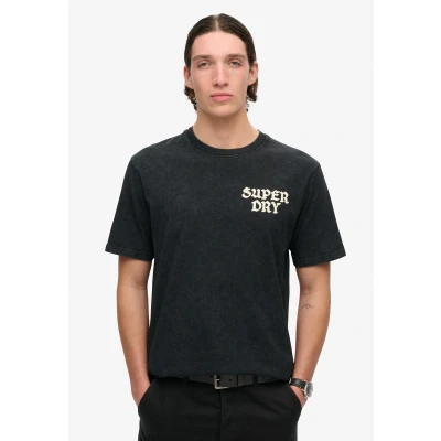 Afbeelding van Superdry Tshirt print, Heren, Maat: Small, Washed black