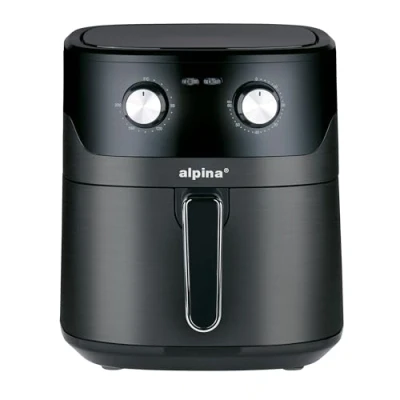Afbeelding van alpina Airfryer XL Heteluchtfriteuse 6L Air Fryer voor 4 tot 6 Personen Hetelucht Friteuse met Instelbare Temperatuur van 80C 200C Timer 60 Minuten Zwart