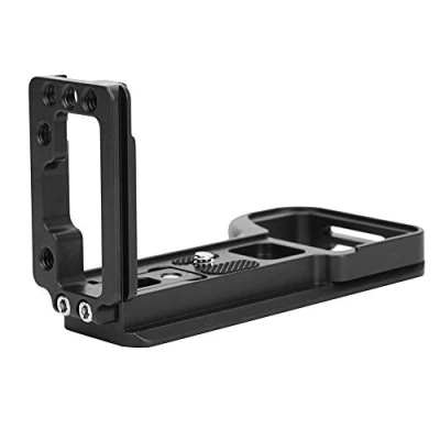 Afbeelding van Yunir Camera Quick Release Plaat, Rekbare Aluminiumlegering L vorm Plaat Hand Grip Beugel voor Sony A6600 ILCE 6600 Spiegelloze (zwart)