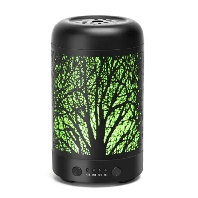 Afbeelding van Aigostar Diffuser voor etherische oliën, ultrasone diffuser, 100 ml, luchtbevochtiger en aromadiffuser, USB timer van 1/2/3 uur.