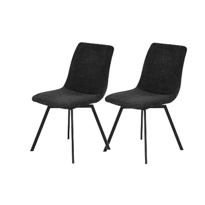 Afbeelding van HELA Stoel met 4 poten MARION 360 draaibaar, bouclé stof, set van 2 of (set)