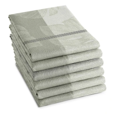 Afbeelding van Theedoek DDDDD Monstera Cream (set van 6)