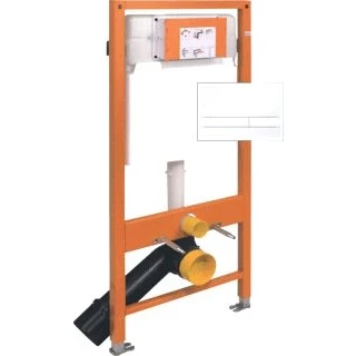 Afbeelding van Rezi Quick Fit WC element zelfdragend inclusief bedieningsplaat Modern