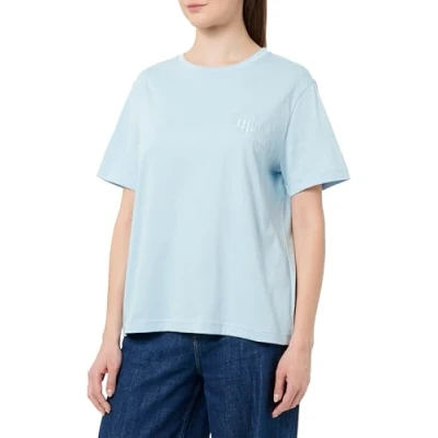 Afbeelding van GANT Tonal Shield Tshirt basic, Dames, Maat: Large, Calming blue