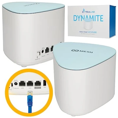 Afbeelding van Extralink Dynamite C21 Mesh Point Ac2100 Mu Mimo Home Wifi Systeem, Router, Blauw