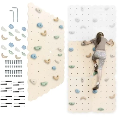 Afbeelding van MAMOI® Indoor Kinderen klimmen binnen Duurzame klimrek voor van natuurlijk hout Klim muur Klimgrepen aan de 100% ECO Made in EU (4 stuks)