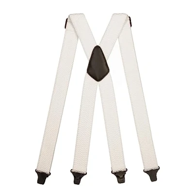 Afbeelding van Olata Heavy Duty X Vorm Bretels met Kunststof Clips 4 cm. Wit